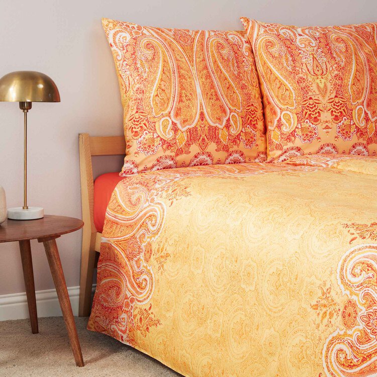 BETTWÄSCHEGARNITUR MERGELLINA ORANGE| Granfoulard Bassetti